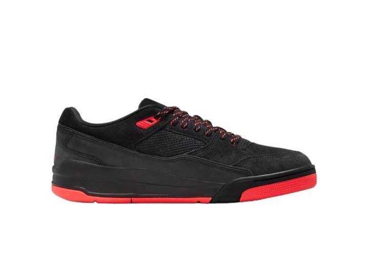 Jordan FLIGHT COURT basketball shoes for men, black and red — изображение 6