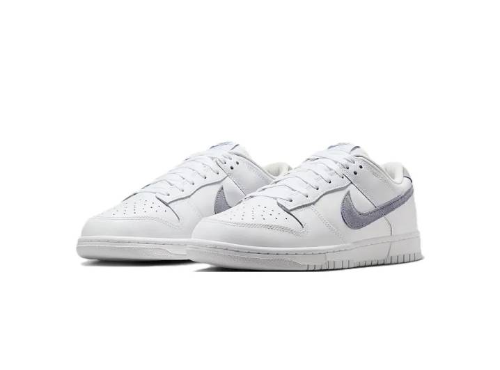 Nike Dunk Low: Men's White/Grey Low Sneakers — изображение 5
