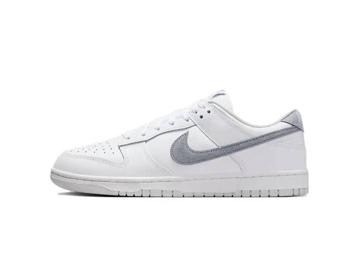 Nike Dunk Low: Men's White/Grey Low Sneakers