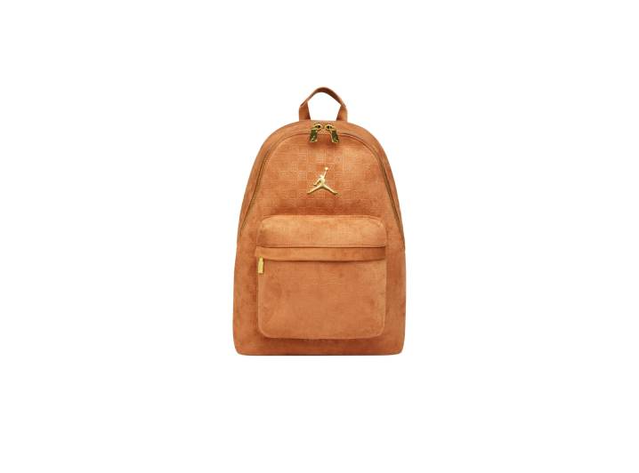Jordan Monogram 23L Brand Logo Polyester Backpack Men's Brandy Color