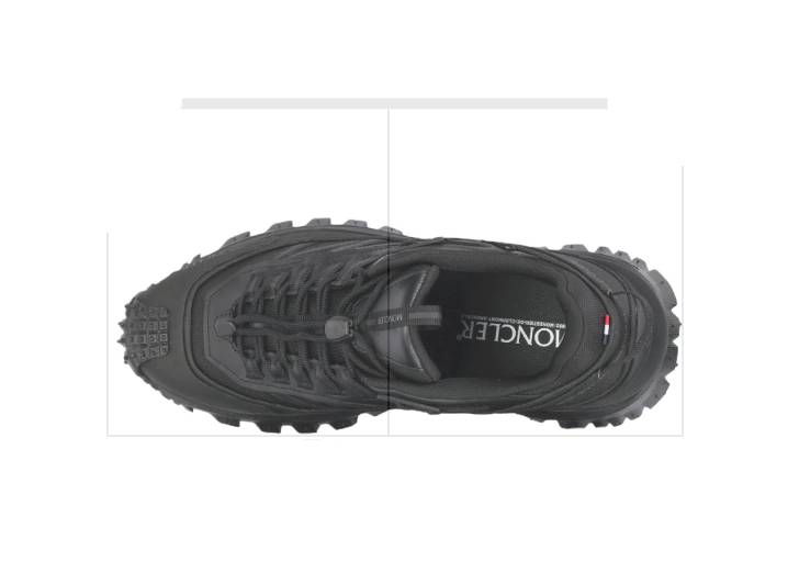 Moncler Trailgrip GTX Round Toe Drawstring Low-Top Casual Shoes, Men's, Black (4.5cm) — изображение 4
