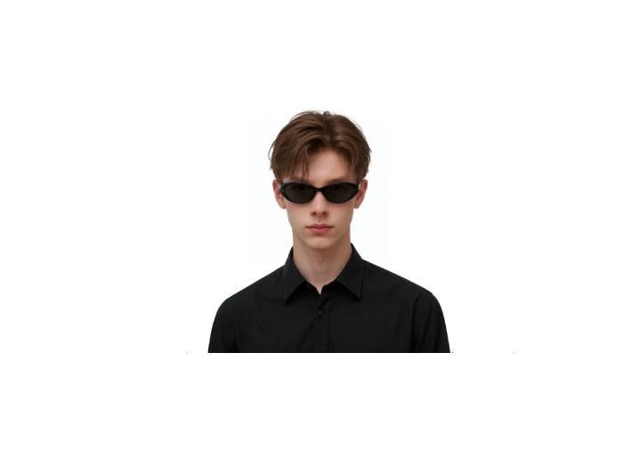 GENTLE MONSTER oval sunglasses from the pocket series, unisex, black. — изображение 2