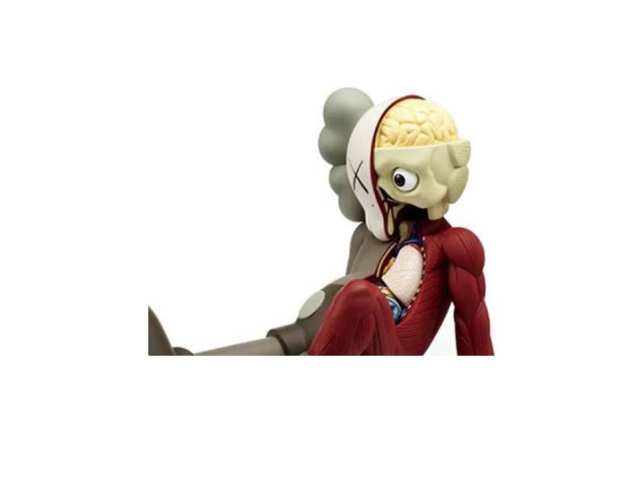 KAWS Resting Place Vinyl Figure, brown/grey/black trendy figurine, 22.86cm — изображение 2