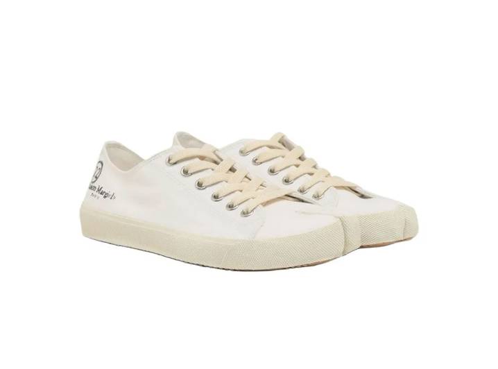 Maison Margiela Tabi low-top sneakers for men, cream color. — изображение 3