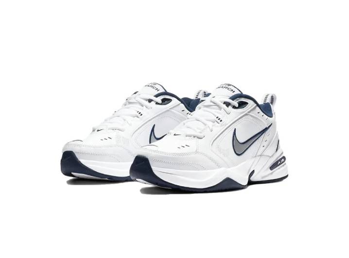 Nike Air Monarch 4 White Navy Retro Classic Non-slip Low-top Dad Shoes for Men — изображение 5
