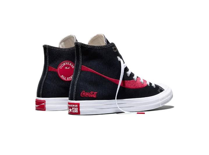 Coca-Cola x Converse CHUCK TAYLOR Classic Comfort High-Top Canvas Shoes, Unisex, Black — изображение 3