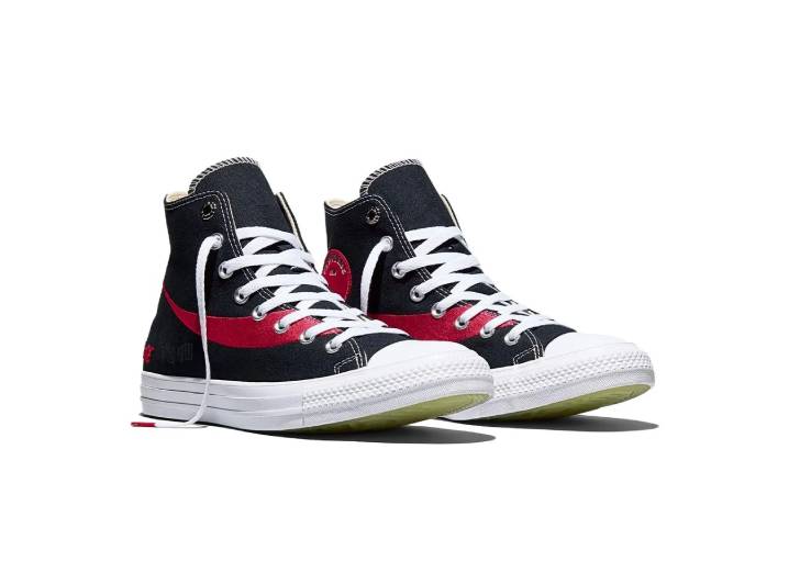 Coca-Cola x Converse CHUCK TAYLOR Classic Comfort High-Top Canvas Shoes, Unisex, Black — изображение 4