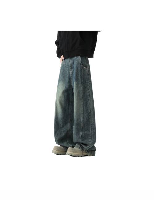 AULDEY 06 Denim King. A-line silhouette, retro style, basic floor-length jeans, unisex. — изображение 4