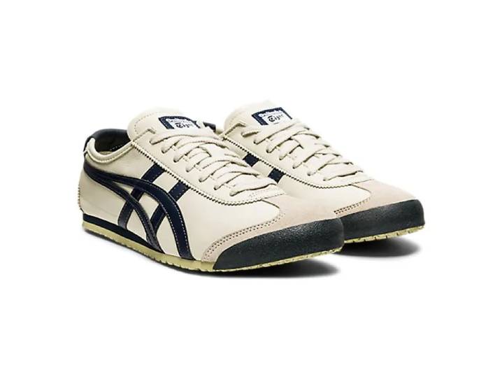 Onitsuka Tiger Mexico 66 Unisex Casual Leather Sneakers in Beige/Navy Blue — изображение 6