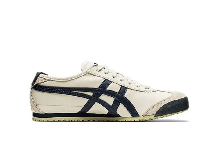 Onitsuka Tiger Mexico 66 Unisex Casual Leather Sneakers in Beige/Navy Blue — изображение 7