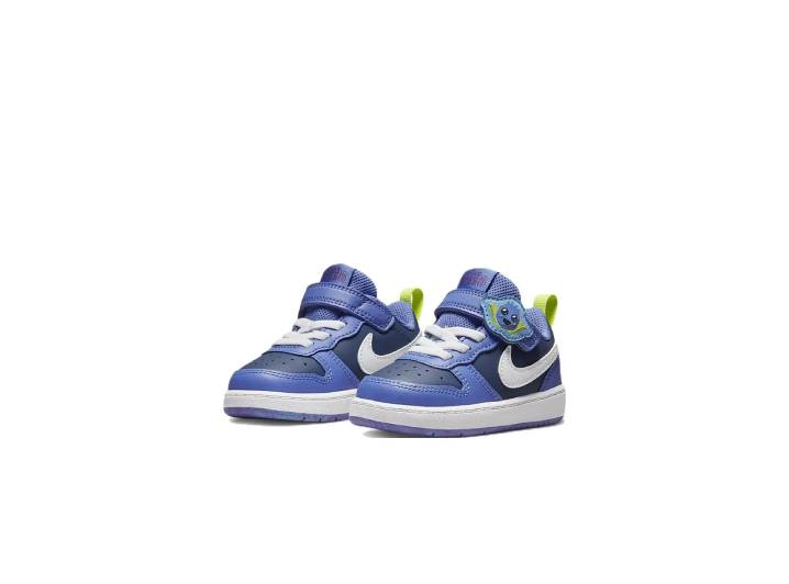 Nike Court Borough 2 Low 2 SE Kids' Low-Top Shoes in Blue and White — изображение 5