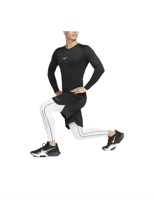 Nike Men's Dri-Fit Crew Neck T-Shirt with a Slim Fit and Long Sleeves in Black. — изображение 5