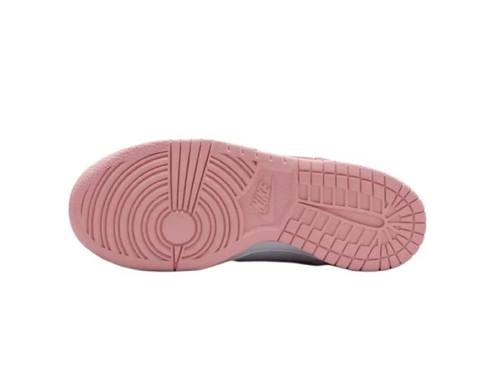 Nike Dunk Leather Low Junior Low-top Sneakers for Teens, Pink and White, Unisex — изображение 2