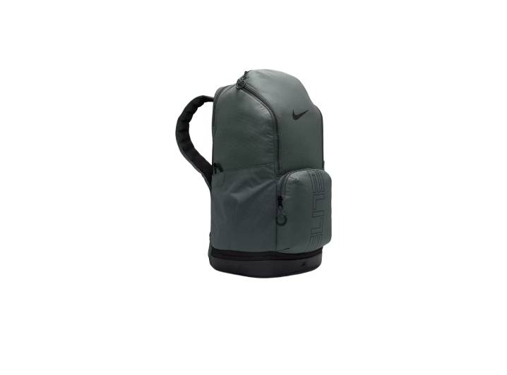 Nike Varsity 32L front logo print polyester backpack, unisex and couple style, grey. — изображение 8