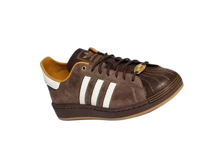 Adidas Originals Superstar 2 sneakers made of genuine leather, unisex, dark brown. — изображение 3