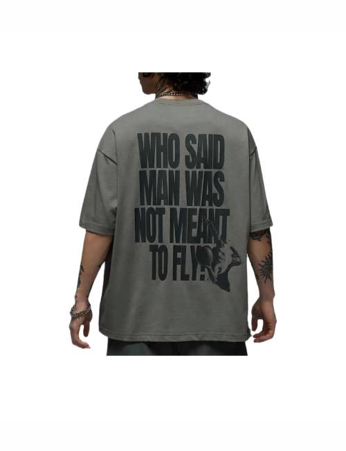 Men's Jordan Oversized Solid Color Short Sleeve T-Shirt - Light Gray — изображение 3