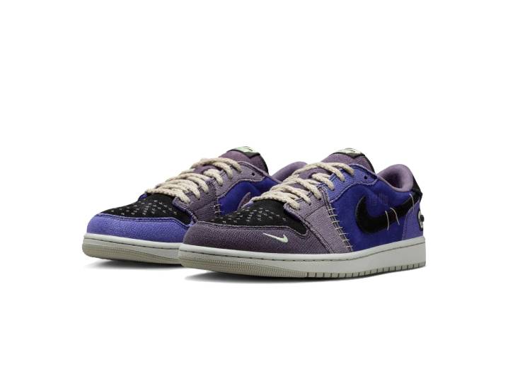 Jordan x Zion Williamson Air Jordan 1 Retro Low Voodoo Doll Colorway Collaboration Low Retro Basketball Shoes for Men — изображение 5