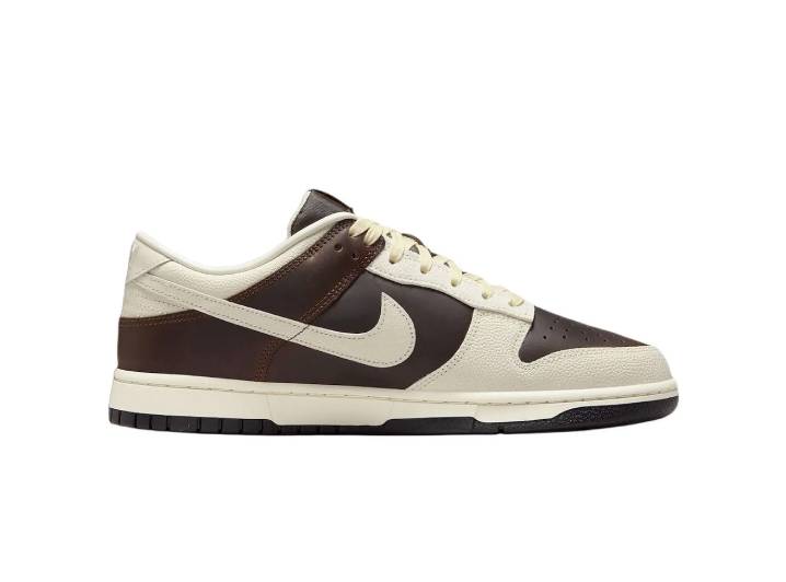 Nike Dunk Low Classic Low Top Sneakers for Men, Brown and White — изображение 5