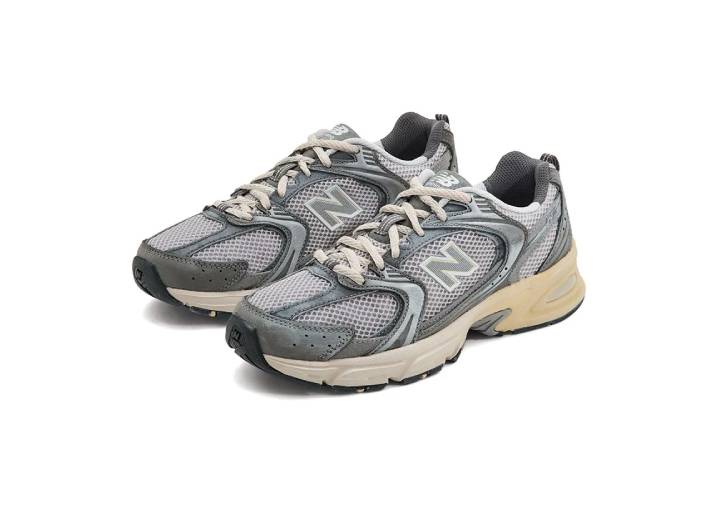 New Balance NB 530 American Retro Breathable Low-Top Running Shoes, Unisex, Silver-Gray — изображение 6