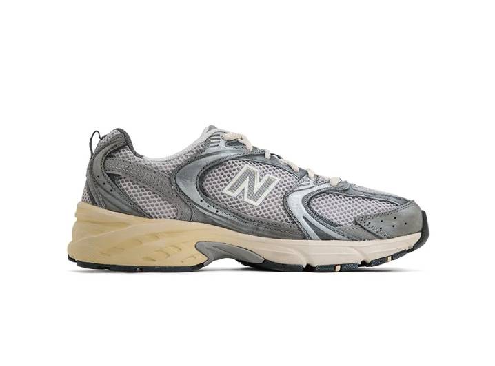 New Balance NB 530 American Retro Breathable Low-Top Running Shoes, Unisex, Silver-Gray — изображение 7