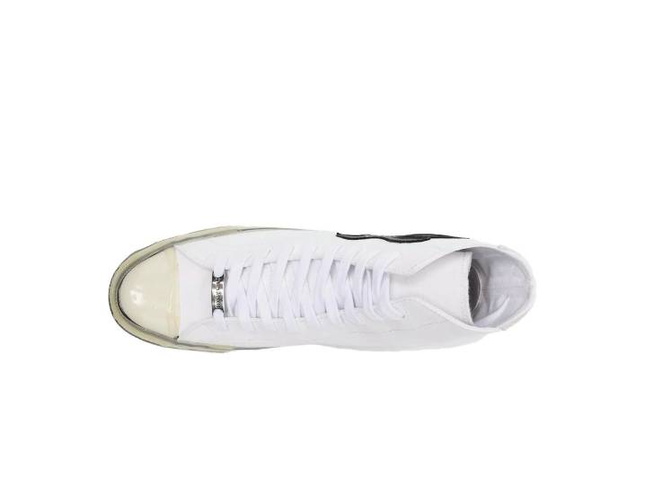 PALM ANGELS Men's White Casual High-Top Canvas Shoes — изображение 2