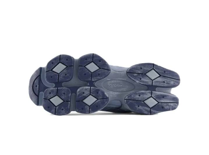 New Balance NB 9060 low-top, casual, unisex, gray-purple sneakers. — изображение 2