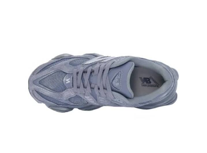 New Balance NB 9060 low-top, casual, unisex, gray-purple sneakers. — изображение 4
