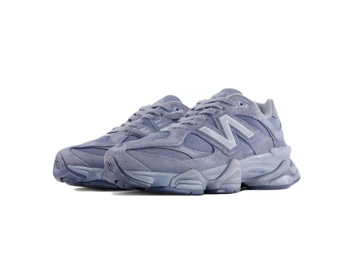New Balance NB 9060 low-top, casual, unisex, gray-purple sneakers. — изображение 6