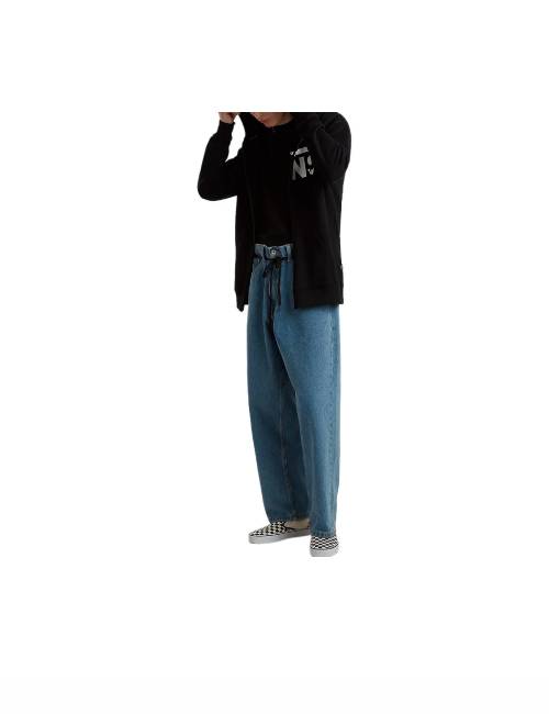 Vans Check-5 Baggy Denim Trousers Washed Casual Loose Straight Leg Jeans, Unisex, Blue — изображение 3