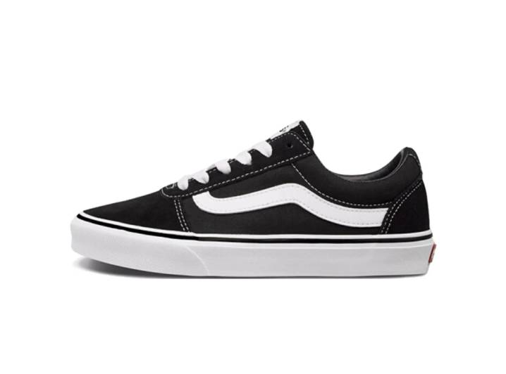 Vans Ward No Man's Land Rose Retro Distressed Fashion Versatile Street Style Metal Deconstructed Durable Low-Top Sneakers Women's Black and Red — изображение 2