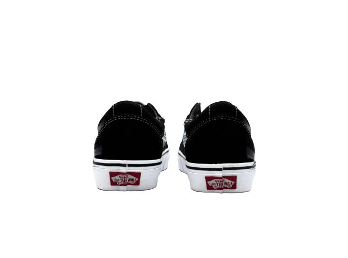 Vans Ward No Man's Land Rose Retro Distressed Fashion Versatile Street Style Metal Deconstructed Durable Low-Top Sneakers Women's Black and Red — изображение 4