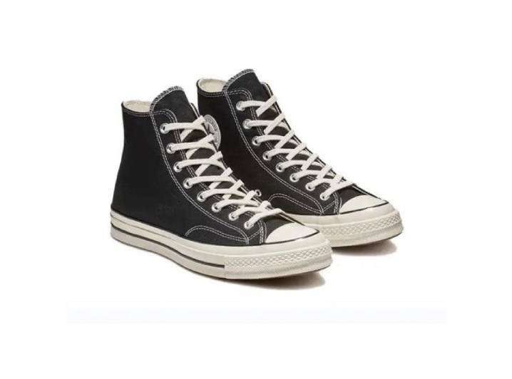 Converse Chuck 70 Classic Lightweight Comfortable Durable High-Top Canvas Shoes, Unisex, Retro Black — изображение 2