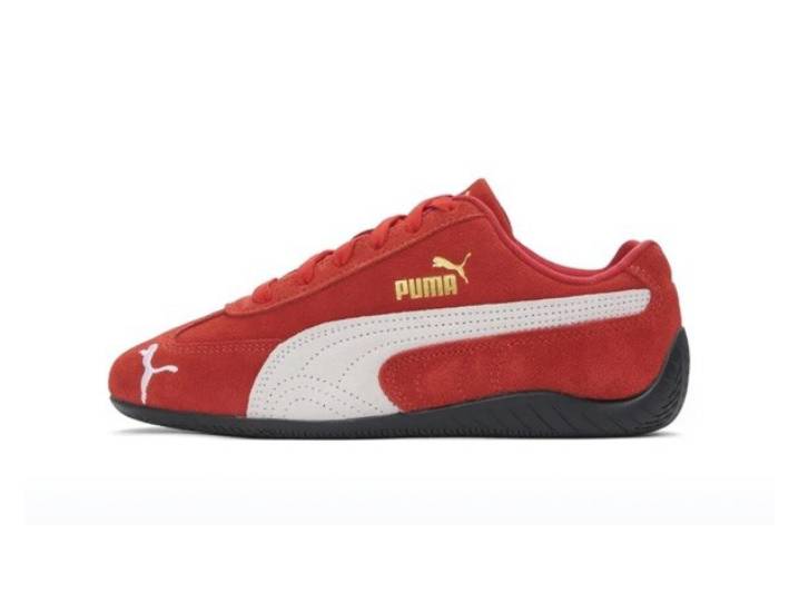 PUMA Speedcat Go OG racing sneakers: low-profile unisex model in split cowhide suede.