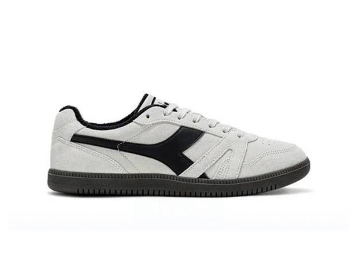 Diadora SAUNTER Synth Trendy Non-Slip Low-Top Casual Shoes, Unisex Onyx White/Midnight Black — изображение 4