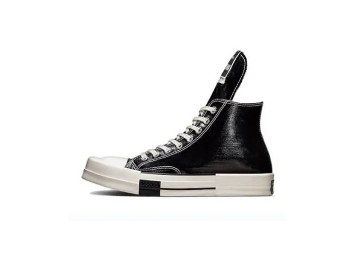 Rick Owens DRKSHDW x Converse collaboration (Chuck 70 TurboDrk model), high-top silhouette. — изображение 3