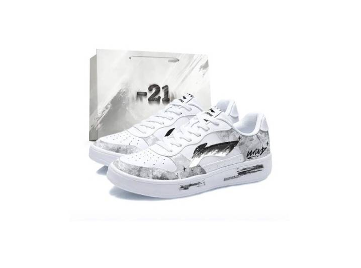 Li-Ning Men's Sneakers — "Floating Boat, Wind, and Ink Wash Painting" (Hand-Painted) — изображение 7