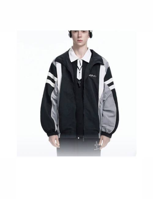 BJHG Unisex Campus-Style Color-Block Outdoor Sports Jacket with a Stand-Up Collar and Loose Fit. — изображение 3