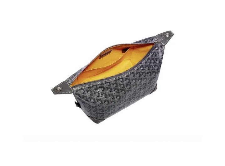 Unisex Goyard Bowling 25Y clutch/cosmetic bag featuring the signature pattern and a combination canvas and leather trim. — изображение 3