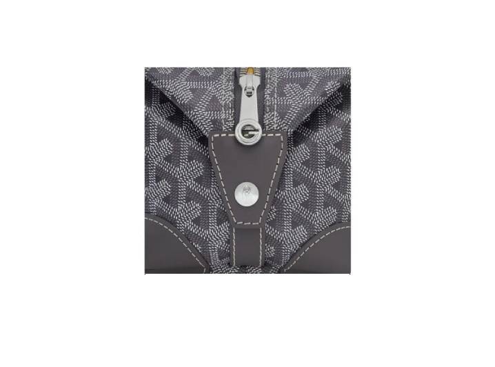 Unisex Goyard Bowling 25Y clutch/cosmetic bag featuring the signature pattern and a combination canvas and leather trim. — изображение 4