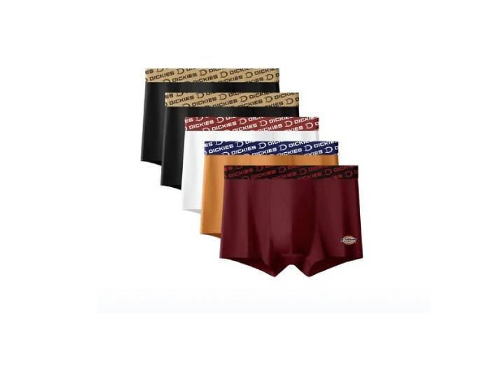 Dickies men's boxers: a pure cotton style featuring an antibacterial Mulberry silk gusset.