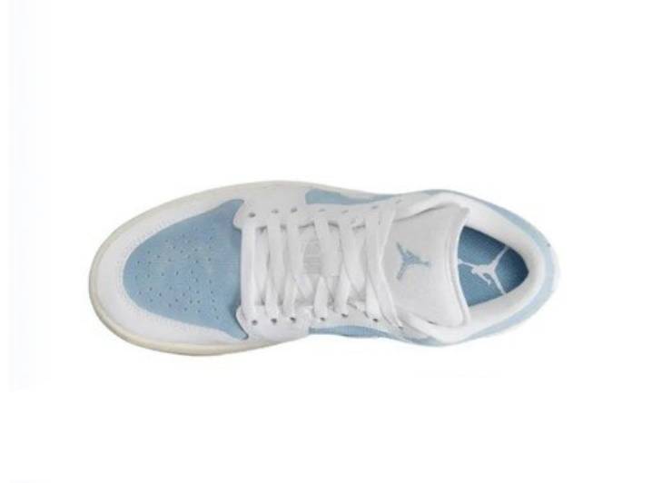 Women's Jordan Air Jordan 1 Low retro sneakers (leather and denim) with a non-slip sole — изображение 4