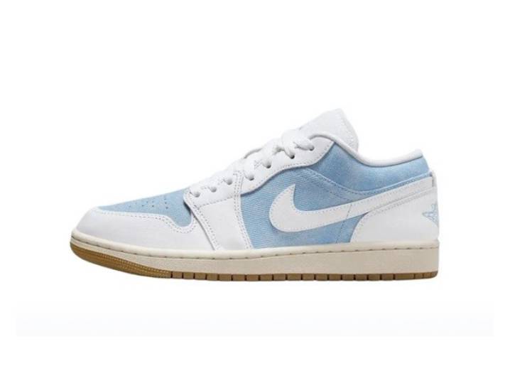 Women's Jordan Air Jordan 1 Low retro sneakers (leather and denim) with a non-slip sole