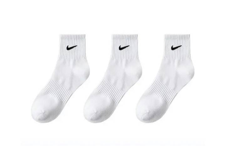 Nike kids' crew socks (3-pair pack) for everyday wear and sports (color: bright white). — изображение 2