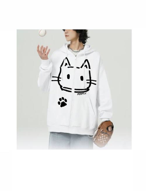 PISYPOX Casual, versatile zip-up hoodie with long sleeves — изображение 3