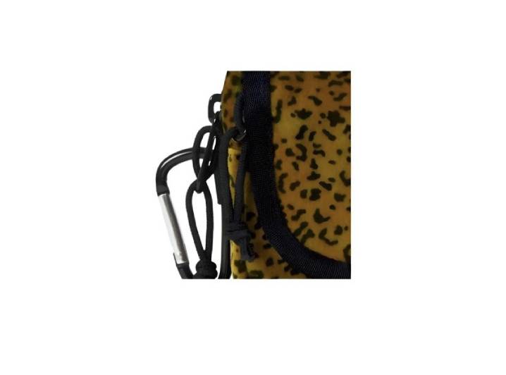 Supreme FW25 Week 11 logo-branded keychain wallet, unisex, brown and black patchwork design. — изображение 2