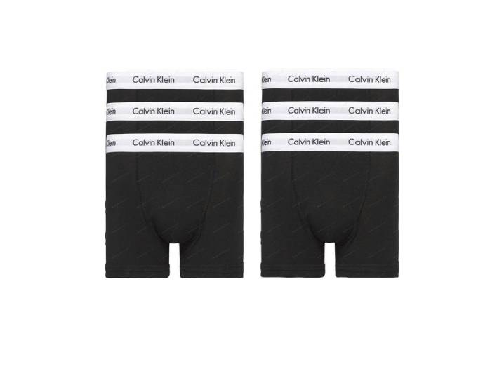 CALVIN KLEIN Logo Print Mid-Rise Boxer Shorts, Men's 3-Pack, Black and White 3-pack (black and white) — изображение 7