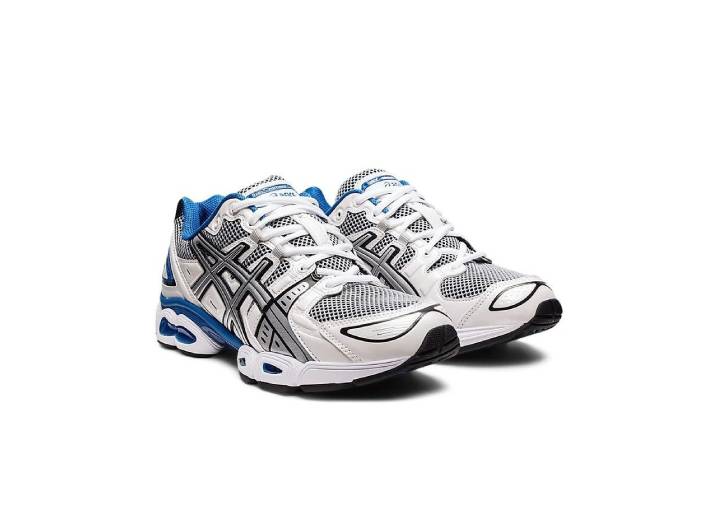 Asics GEL-Nimbus9 Fabric Sporty Fashion Low-Top Casual Shoes Men's White and Blue — изображение 3