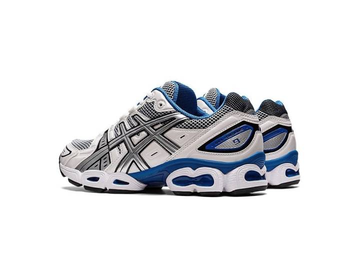 Asics GEL-Nimbus9 Fabric Sporty Fashion Low-Top Casual Shoes Men's White and Blue — изображение 4