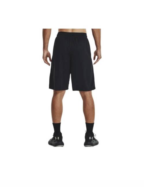 Under Armour Solid Color Logo Straight Leg Athletic Shorts for Men, Black — изображение 3