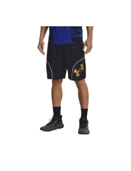 Under Armour Solid Color Logo Straight Leg Athletic Shorts for Men, Black — изображение 4